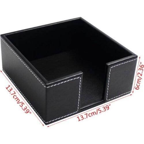 PU Leather Square Cocktail Napkin Holder Tissue Box Paper Serviette Dispenser Bar Caddy for Dining Table Hotel Office Home Decor