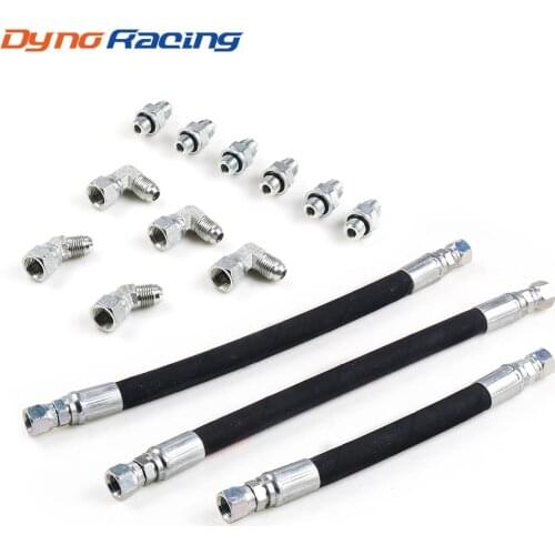High Pressure Oil Pump Crossover Line Hose For Ford 99-03 7.3L Powerstroke (3* Hose , 3*90 ° 2* 45 ° Connectors,6*Directly Head)