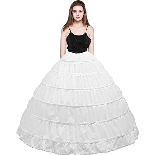 Underskirt Ball Gown Petticoat White Petticoat Tulle Underskirt Crinoline Petticoat 6 Hoop