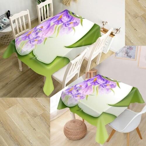 New Woman Silhouette Flower Tablecloth Party Decor Oxford Fabric Square/Rectangular Dust-proof Table Cover Home Decor TV Cover