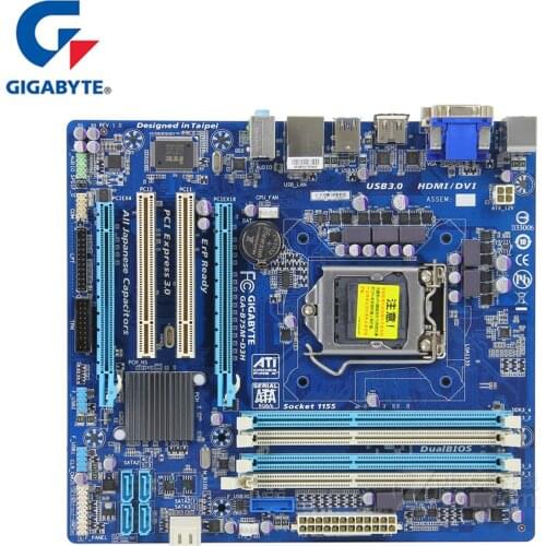 Original Gigabyte GA-B75M-D3H Motherboard LGA 1155 DDR3 RAM 32G B75 B75M D3H Desktop Mainboard B75M-D3H DVI VGA HDMI USB3 Used