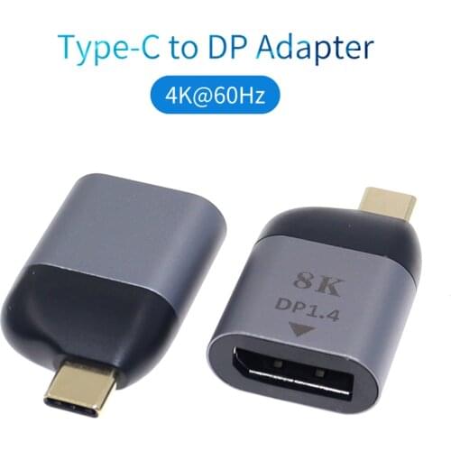 Type C to Display Port Adapter For Huawei Samsung USB-C To DP1.4 mini DP Video Converter 8K 4K@60Hz Adapter For PC Laptop Video