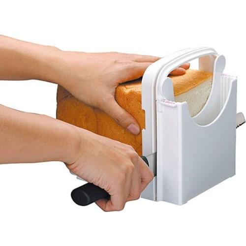 Plastic Foldable And Adjustable Bread Slicer Toast Loaf Sandwich Cutter Mold Baking Tools Kitchen Gadgets