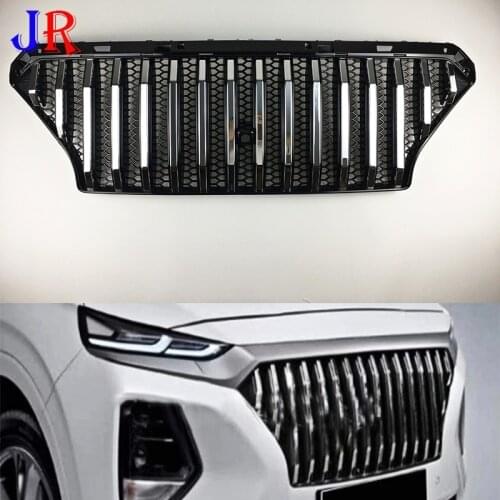 Last sale Car grille For Hyundai new Santa fe 2019 2020 Car Front racing grille Santafe black silver ABS grille radiator