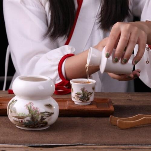 Christmas christmas Jingdezhen Japanese style ceramic wine warmer wine pot household wine pot hot wine sake yellow rice wine set