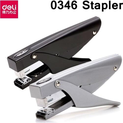 [ReadStar]Deli 0346 Handheld stapler 20 80g papers capacity match 24/6-26/6 staple office suppliers hand paper binding