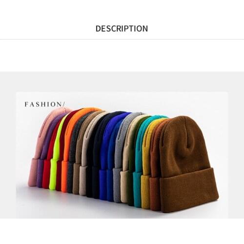 Hats For Women Autumn Winter Hats Soft Knitting Foldable Windproof Keep Warm Unisex Men Cap Female Cover Head Cap Beanie Hats