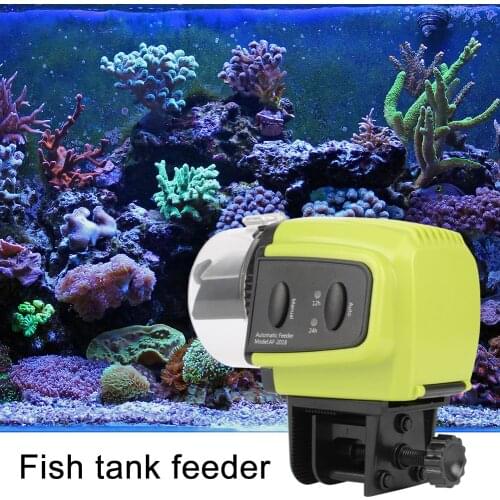 Smart Automatic Fish Feeder Aquarium Feeder Fish Tank Auto Feeding Dispenser with LCD Indicates Timer Aquarium Accessories