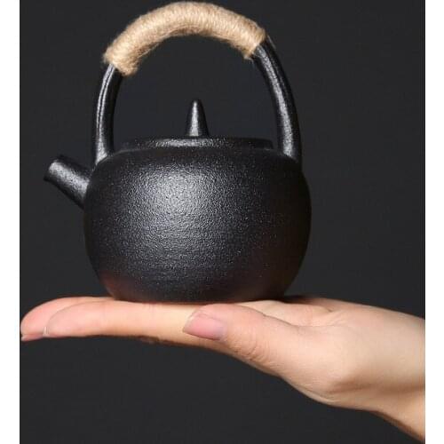 Japan Retro Pottery Tea Kettle Handmade Travel Small Teapots Japaness Ceramic Teaset Home Decor Gong Fu Tea Pots