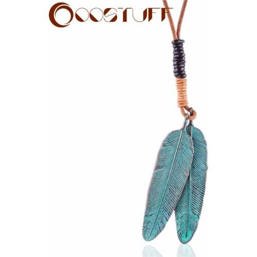 Vintage Leaves Pendant Statement necklaces & pendants Plant Jewelry Long Necklace Women collares mujer choker kolye bijoux femme