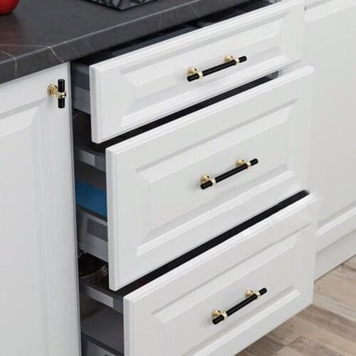 1PC Modern Black Metal Door Handle Barn Door Handle Kitchen Cabinet Drawer Knob Sliding Shower Wardrobe Furniture