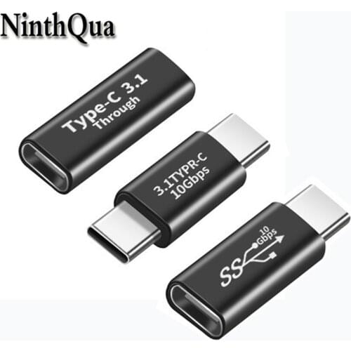 1pcs Type-C to USBC Male to Male Male to Female Plug Extension Cord Quick Charging Adapter Connector