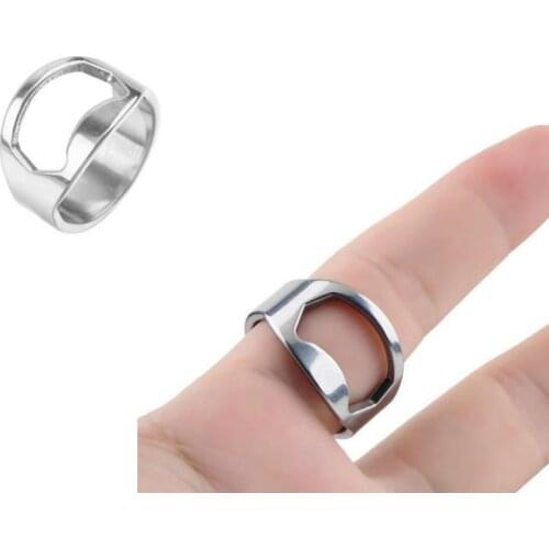 2000pcs/lot Stainless Steel Finger Ring Bottle Opener Bar Beer tool Openers Mini 20mm 22mm SN082