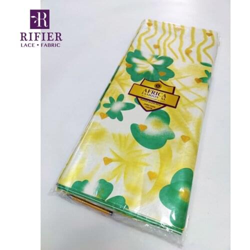 3 Meters Green Printed Bazin Riche Gextczer For Senegal Women Party Dresses Manual Gilding Shiny 100% Cotton Bazin Riche Lace