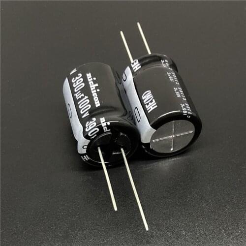 5pcs 390uF 100V NICHICON HE Series 18x25mm Super Low Impdance 100V390uF Aluminum Electrolytic Capacitor
