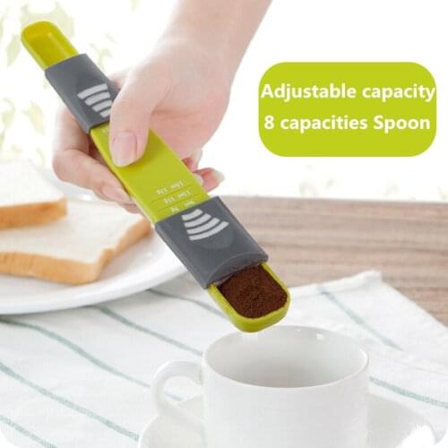 8 Capacity Adjustable Capacity Measuring Spoon Tea Spoon Coffee Sugar Spoon Kitchen Cooking Baking Tools