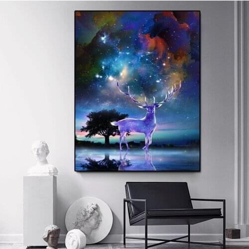 Full square Round drill Diamond embroidery colorful animal, deer 5D DIY diamond Painting Cross Stitch Rhinestone Mosaic A2259