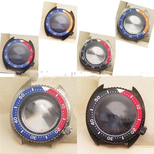 New NH35 Turtle Case Automatic Watch Shell Diving Watch Cover Green Luminous Bezel Replacement Parts