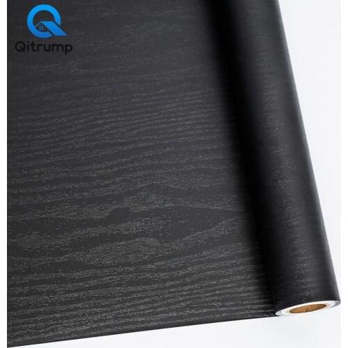 Black Wallpapers Self Adhesive Removable Vinyl Film Easy to Apply Wall Coverings Stickers Shelf Table Door Furniture Renovation