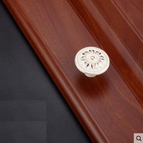 Dia 30mm metal pull handles ivory color solid anodize for furniture drawer cupboard cabinet wardrobe closet bedstands archaize