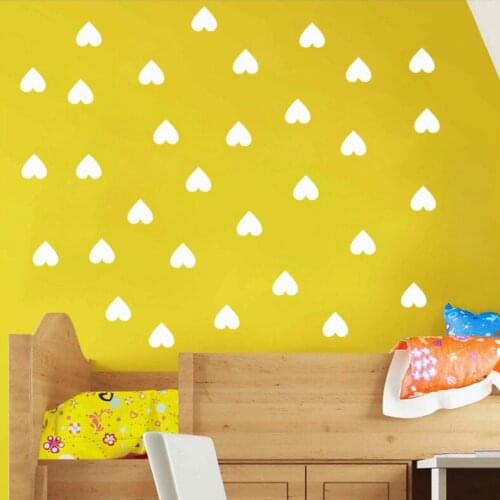 Est DIY Black Red White Love Heart Home Decal Wall Sticker For Girls Room Kitchen Glass Window Decor Wedding Mural