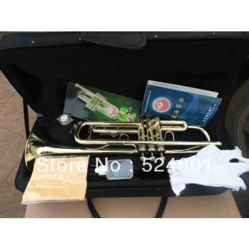 Brand Instrument Xinghai XT-120 Brass Gold Plated Surface Small Bb Trument For Beginners Bb Trumpet With Case Mouthpiece