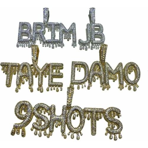 Custom personal Dripping letter pendant