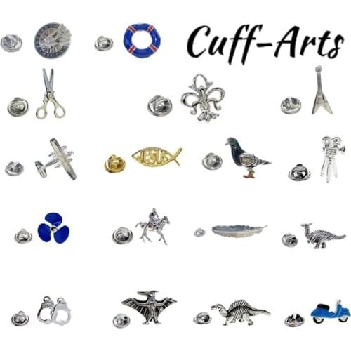 Lapel Pin Badges Mens Fashion Dinosaur Scissors Feather Guitar Plane Bird Handcuffs Camera Brooch Pin Ladies Mens Jewelry