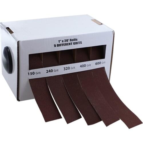 6M 25mm 150-600 Grit Sandpaper Dry Grinding Emery Sanding Belt Drawable Sand Paper Roll for Metal Glass Wood Polishing