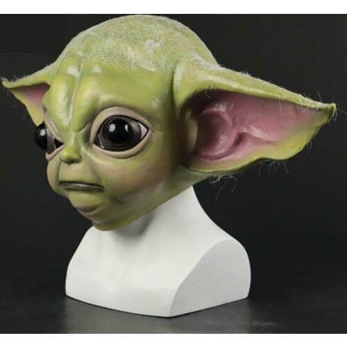 2021 New Yoda Baby Mask Star Wars 9 Peripheral Props Cosplay Halloween Latex Headgear Face Mask Holiday Gift