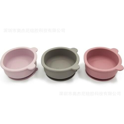 New Products Baby Silicone Bowl Suction Cup Childrens Tableware Training Supplement Dinner Plate Prato De Silicone Para Bebe