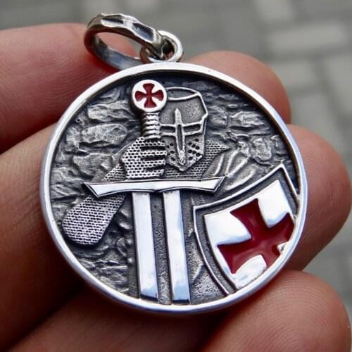 Wholesale Price Templar Cross Pendant Necklace 316L Stainless Steel Pendant for Men Biker Party Jewelry Gifts for Man Gift