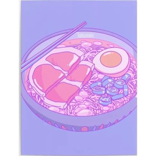 Prints Home Decor Food Cartoon Canvas Painting Wall Art Modern Modular Purple Pictures Gifts For Living Room Poster No Framed