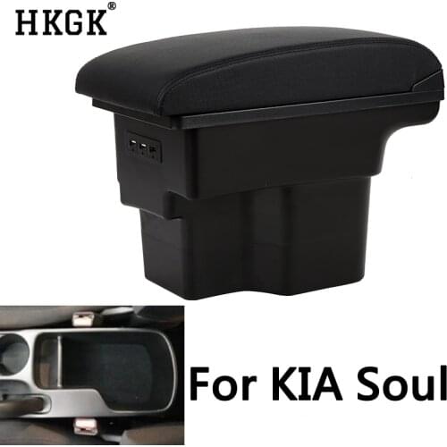 Armrest box For KIA Soul Arm Rest Center Centre Console Storage Box ashtray interior car-styling accessory