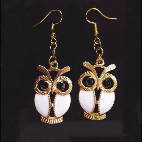 2020 Metal Owl Drop Earrings KC Gold Owl Earrings Women Fashion Drop Earrings Jewelry Ear drop Personality Party Gifts
