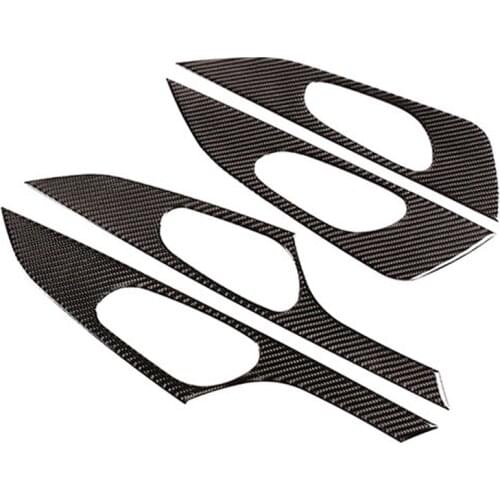 Car Styling 4Pcs Real Carbon Fiber Interior Door Handle Bowl Cover Trim Frame Stickers for Nissan X-Trail 2014-2018