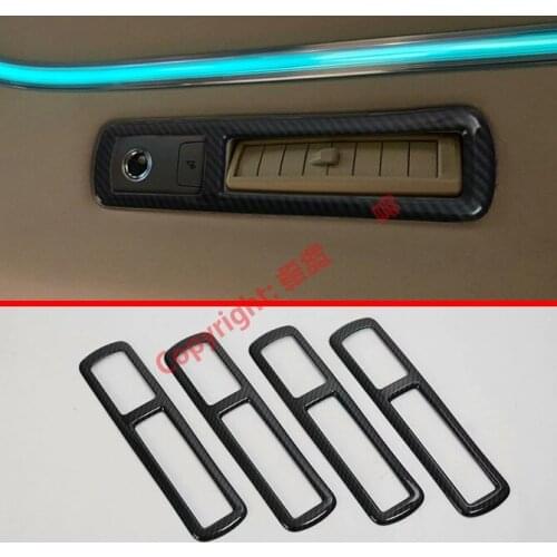 Carbon Fiber Style Interior Rear Air-Condition Vent Outlet Cover Trim For Toyota Alphard Vellfire AH30 2016 2017 2018 2019 2020