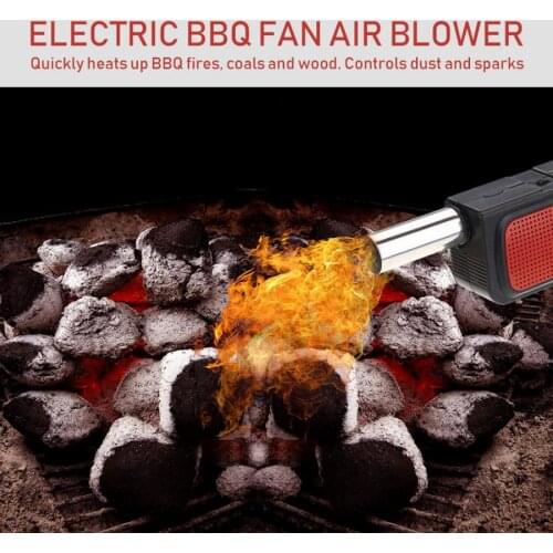 BBQ Outdoor Camping Picnic Barbecue Cooking Tool Grill Accessories Portable Handheld Electric BBQ Fan Air Blower wide skewers