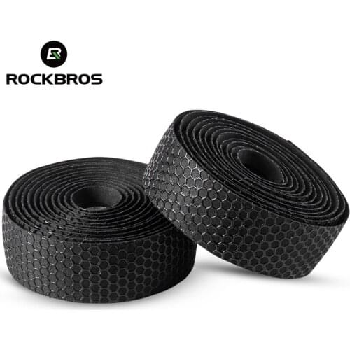 ROCKBROS Cycling Handle Belt Bike Bicycle Cork Sport Handlebar Bandage Wrap Bent Bar EVA Tape+2 Bar Plug Bicycle Accessories