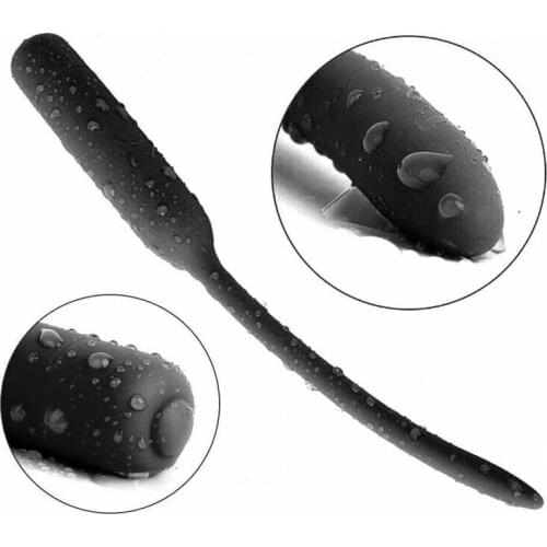 Adult Male Vibrating Silicone Penis Urethral Sound Plug Prostate Massage Stimulate Dilator Vibrator Sex Toy for Men