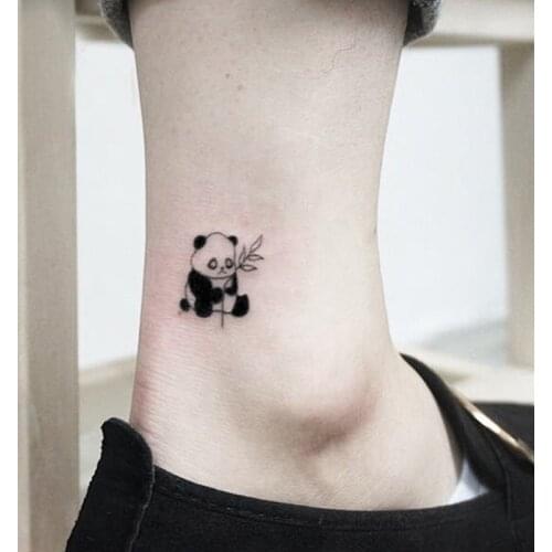 Waterproof Temporary Tattoo Stickers Lovely Cartoon Panda Tattoo Small Size Tatto Flash Tatoo Fake Tattoos for Man Girl Women