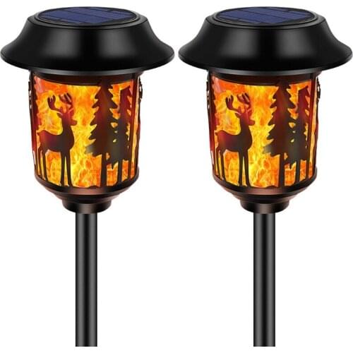 Solar Light Waterproof Flashing Garden Flame Flashlight Outdoor Christmas Decoration Home Decoration