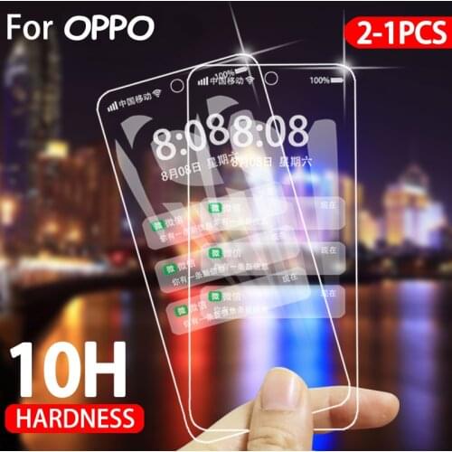 10H 1-2pcs Tempered Glass For Oppo A9 A5 2020 F11 Pro Screen Protector Protective Glass For Oppo Realme X C1 C2 3 Reno 2 Reno2