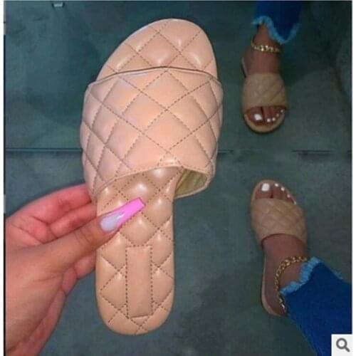 Womens Slippers 2021 Summer Style Fashion Slippers Sandals Slippers Women Casual Beach Slippers Quilted Sandals Comfort Flats