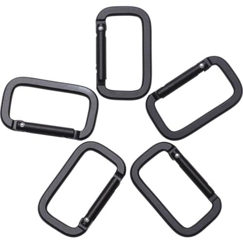 1/2/5pcs Carabiner Purses Handbags Aluminum Alloy Plated Gate Spring Oval Ring Buckles Clips Oval Push Camping Hiking Tools
