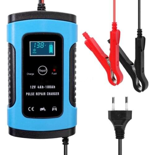 12V 6A Automatic Car Truck Motorcycle Battery Charger Intelligent Fast Charging Pulse Repair Lead Acid Battery Charger