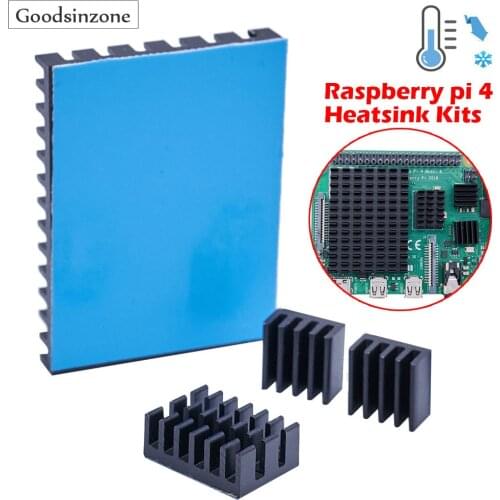 4Pieces/Lot Raspberry Pi 4 b Heatsink, Raspberry Pi Heatsink Aluminum Heatsink with Thermal Tape for Raspberry Pi 4 Model B