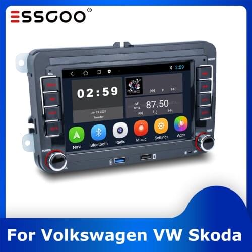 Essgoo Car Radio 2 Din Android 9.1 For Volkswagen/VW/Skoda/Seat Autoradio Bluetooth 2din GPS Multimedia Player Button Backlight