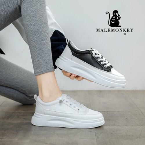 White Sneakers Women Flat Platform Shoes 2021 Summer Fashion Thick Bottom Chunky Casual Sneakers Ladies Shoes Comfort Autumn New