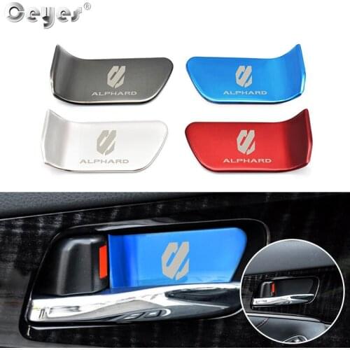 Ceyes Car Styling For Toyota Alphard 30 Series 2018 Car Door Wrist Handle Bowl Cover Metal Decoration Sticker Auto Accessories